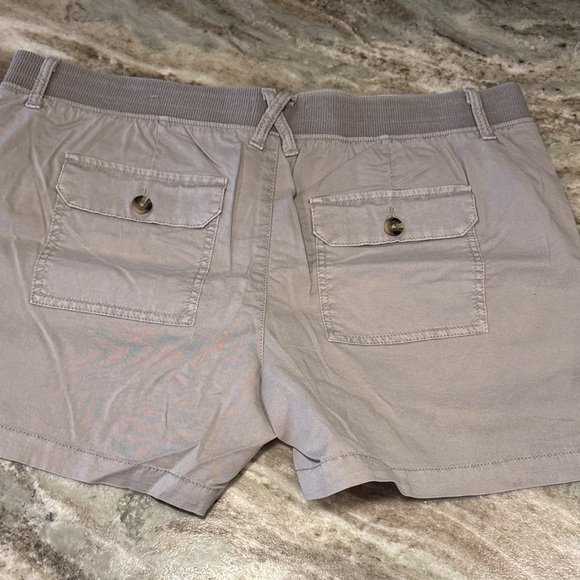 Casual Stretch Shorts - Light Blue, Olive, Coral, Tan - Picture 7 of 11